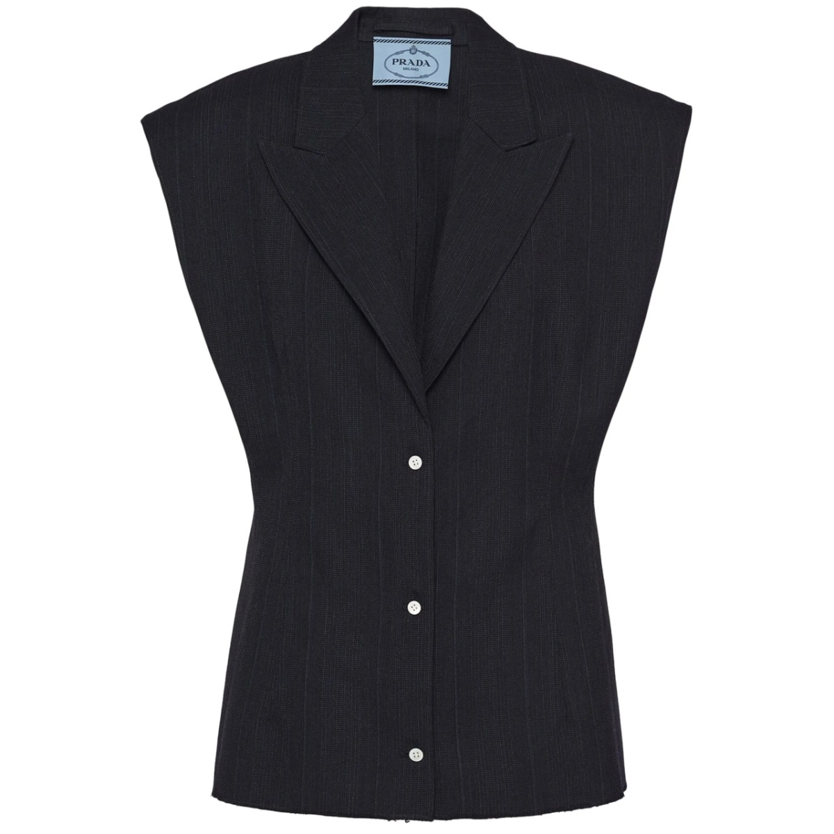 sleeveless wool blazer