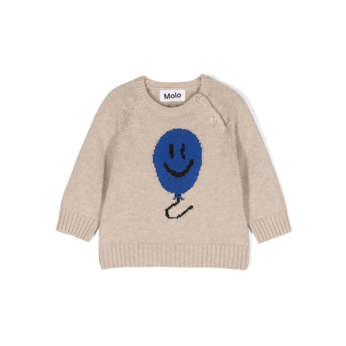smiley balloon-intarsia jumper