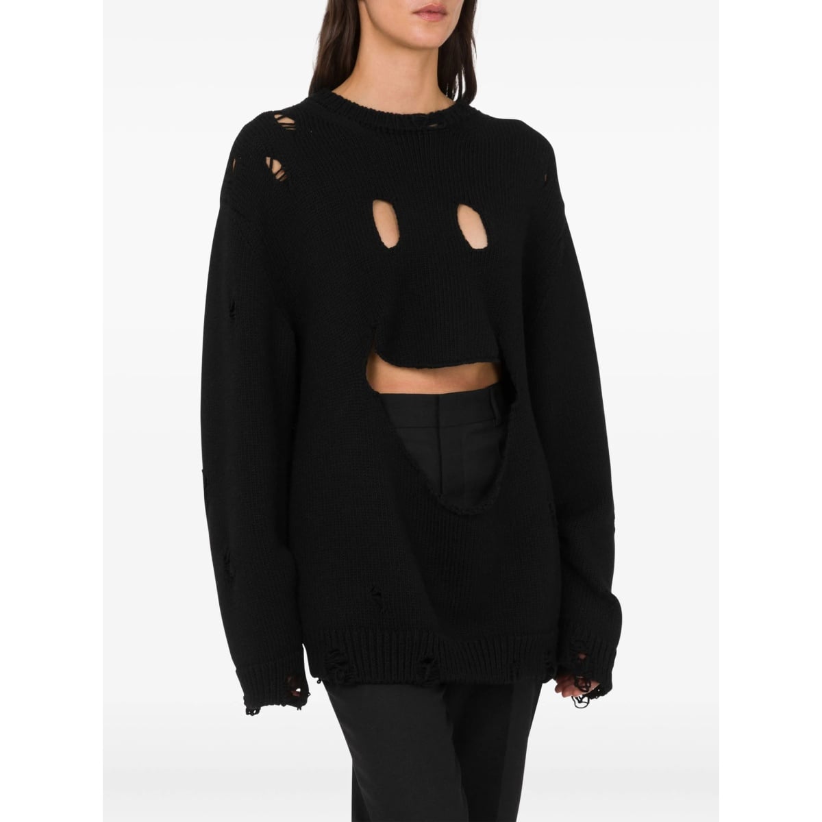 smiley face distressed sweater - Img 3