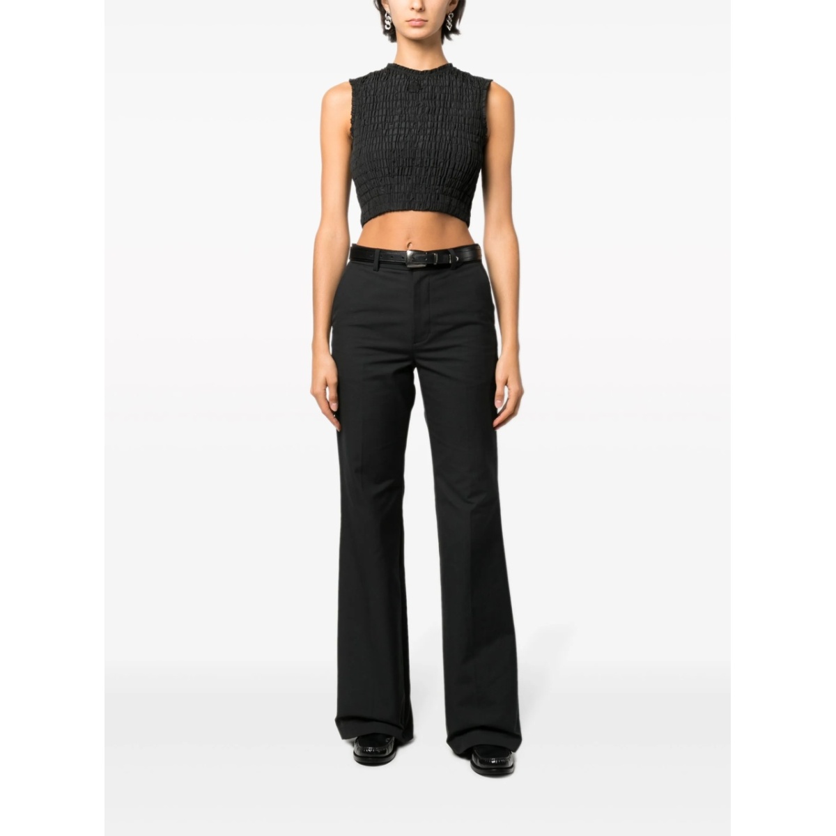smock-detail crop top - Img 2