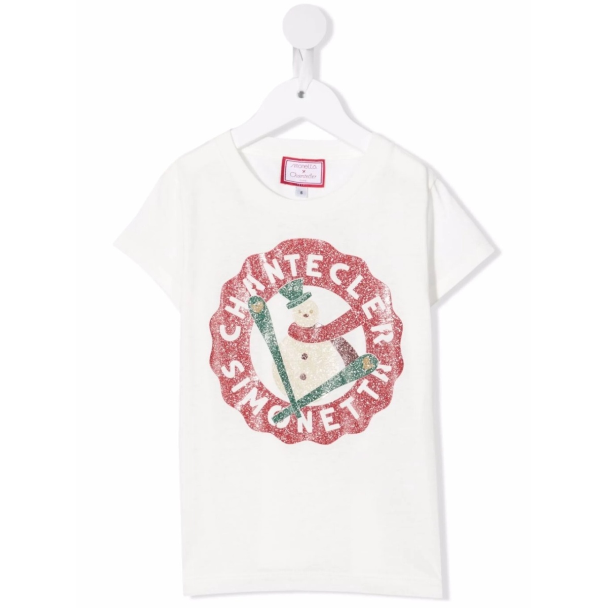 snowman-print t-shirt