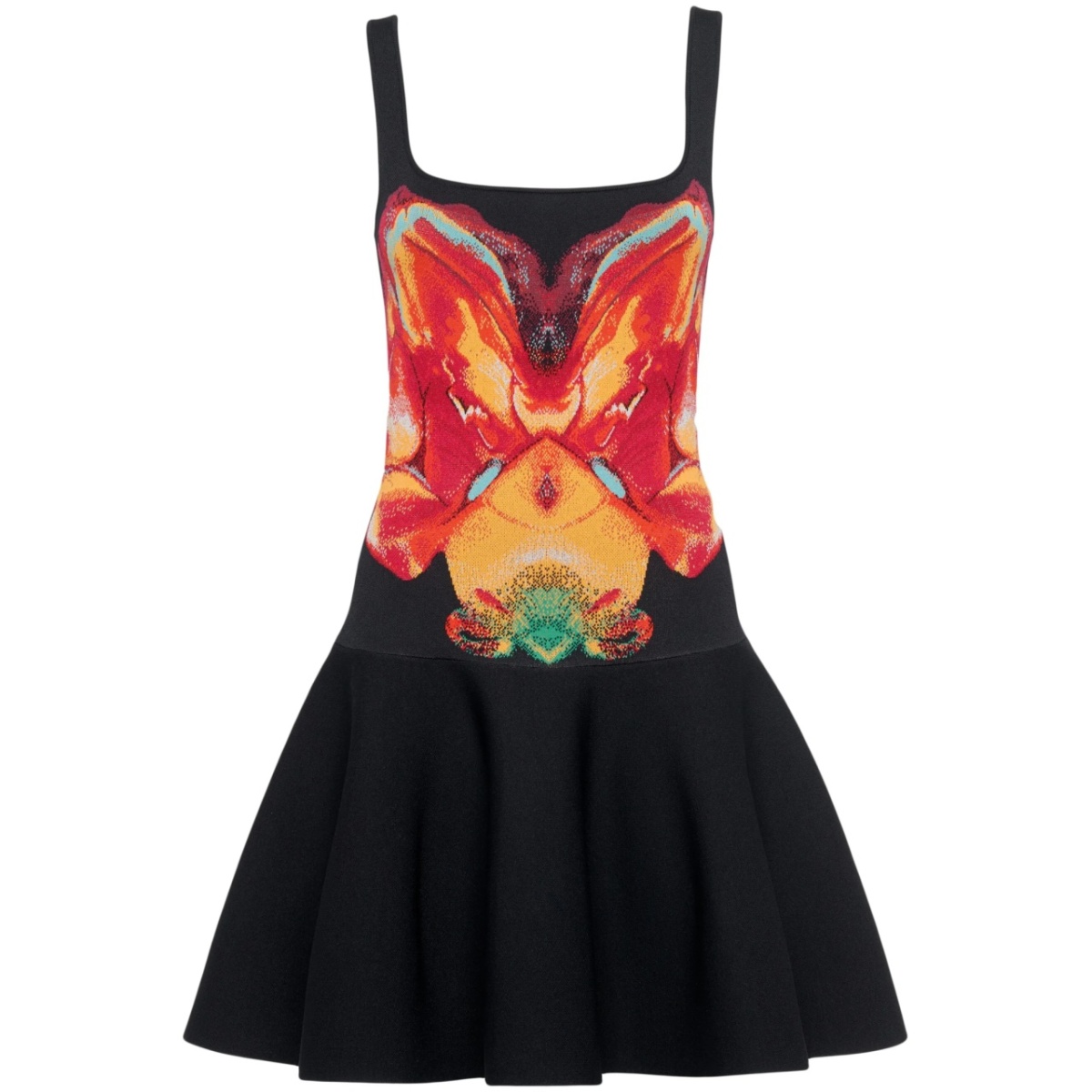 Solarised Orchid jacquard knit minidress