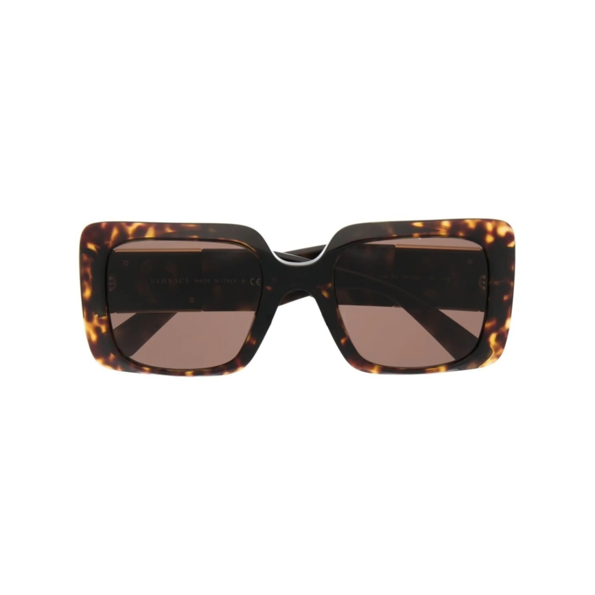 square-frame tortoiseshell-effect sunglasses