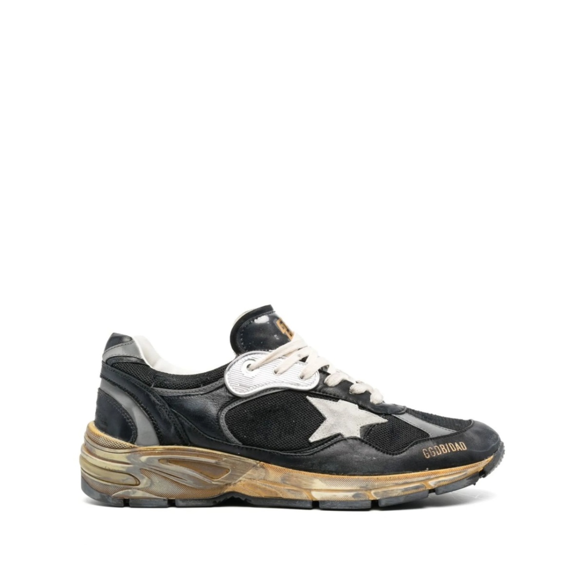 star-patch lace-up sneakers