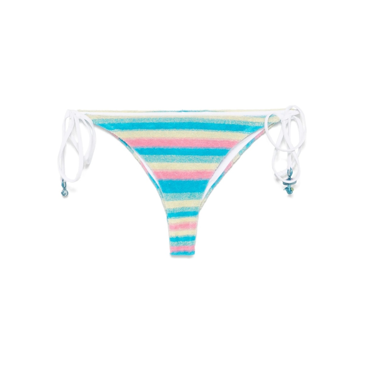 stripe towelling bikini bottom