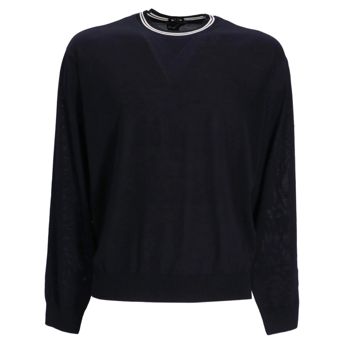 stripe-trim virgin-wool jumper