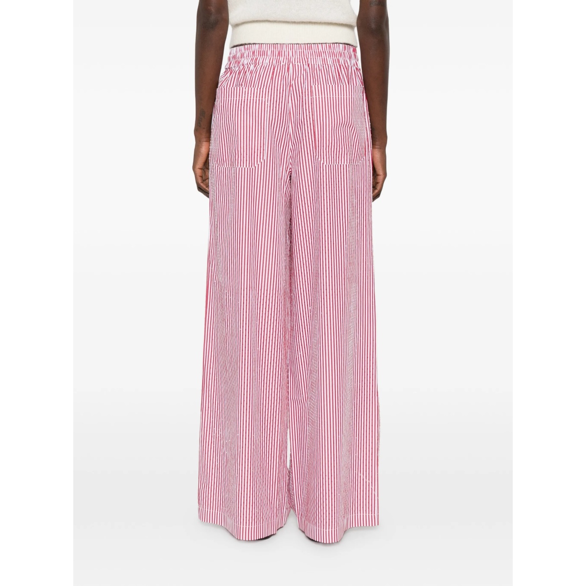 striped drawstring trousers - Img 4