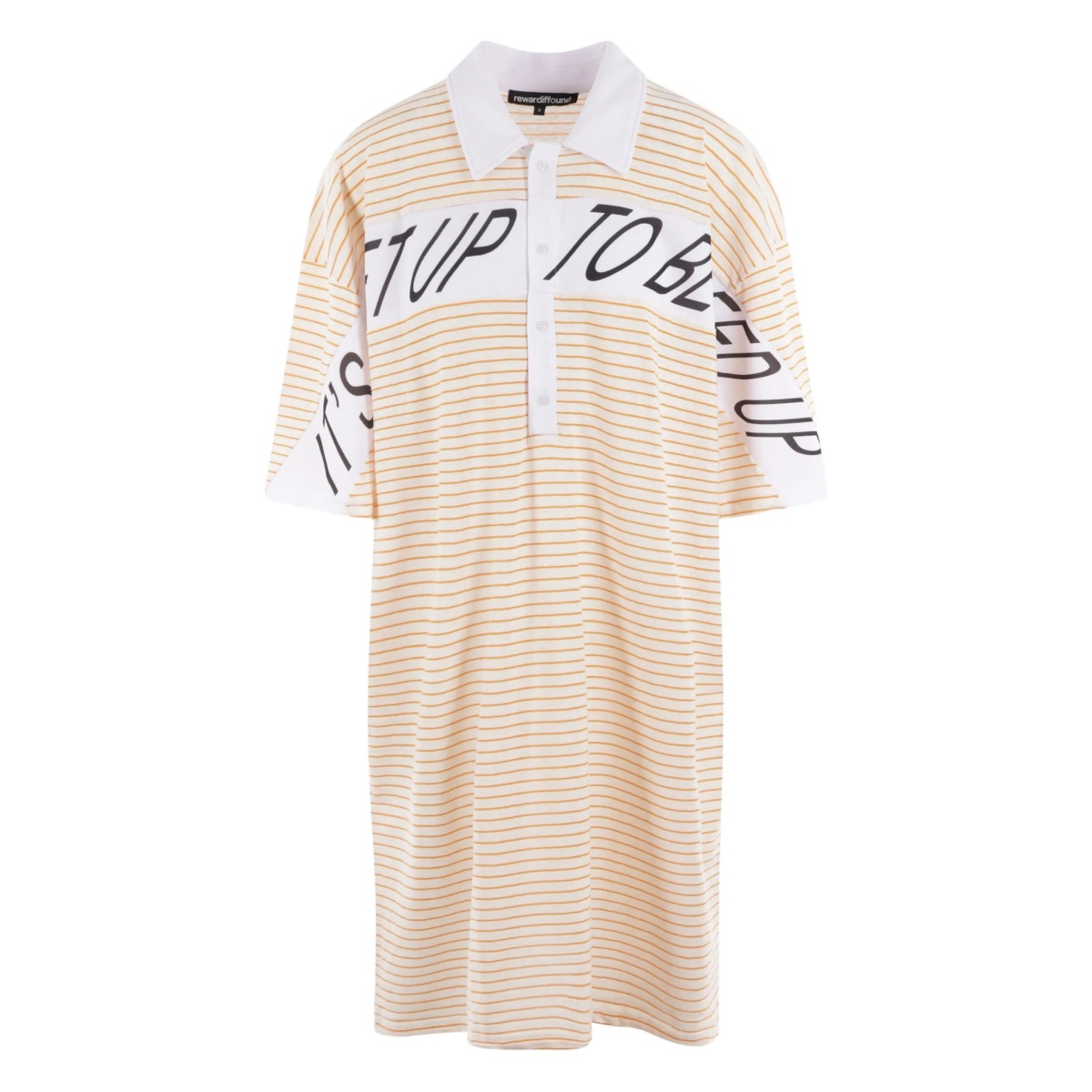 striped-pattern midi dress
