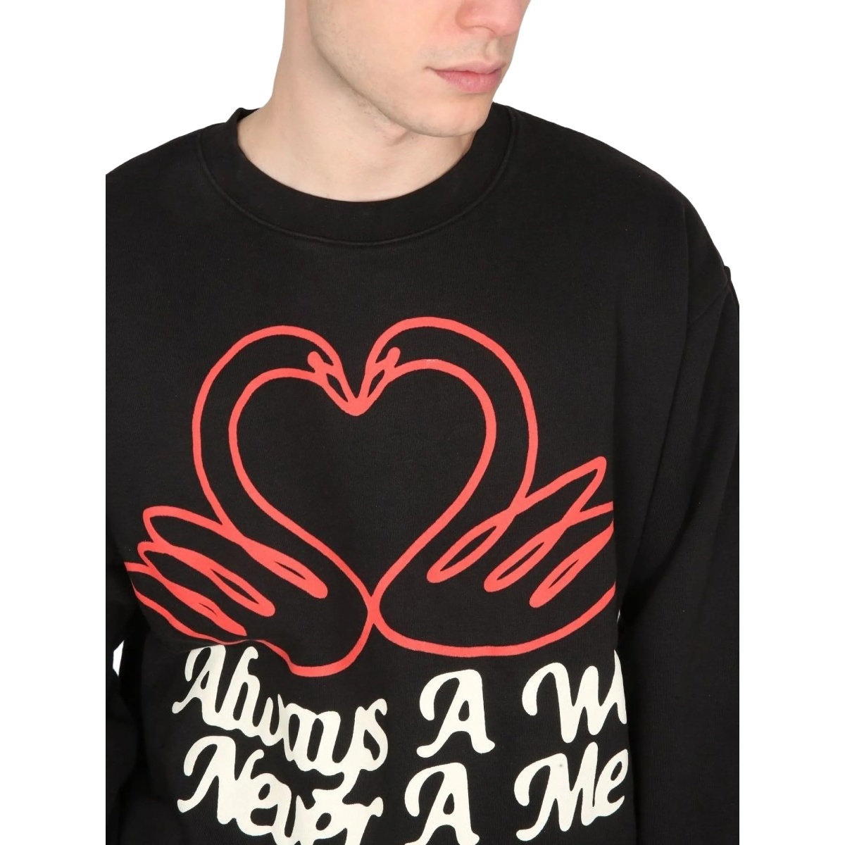 swan-graphic sweatshirt - Img 3