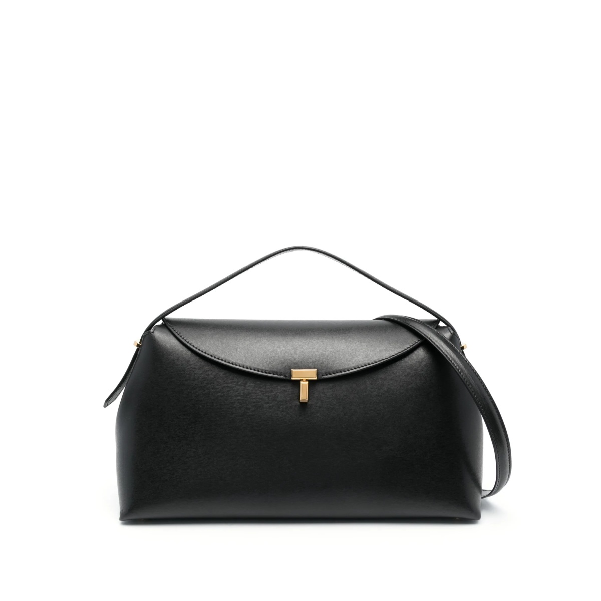 T-Lock leather top handle bag