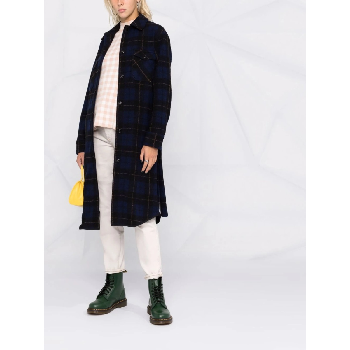 tartan-check coat - Img 2