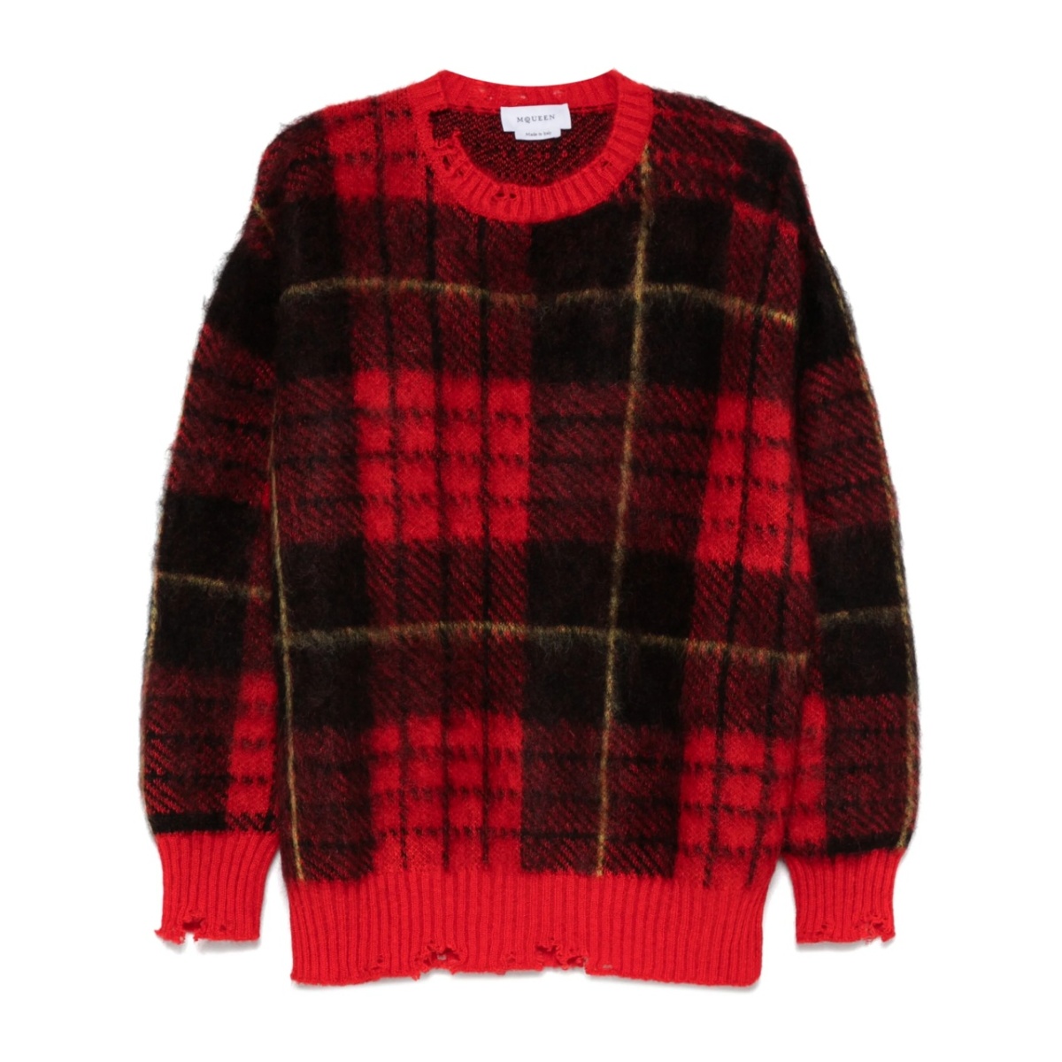 tartan-check sweater