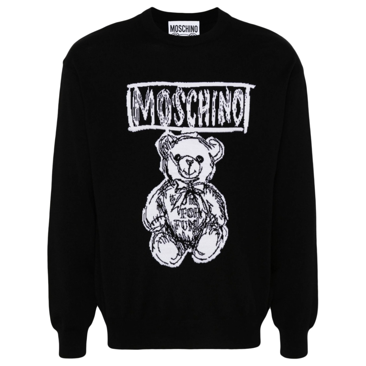 Teddy Bear-intarsia wool jumper