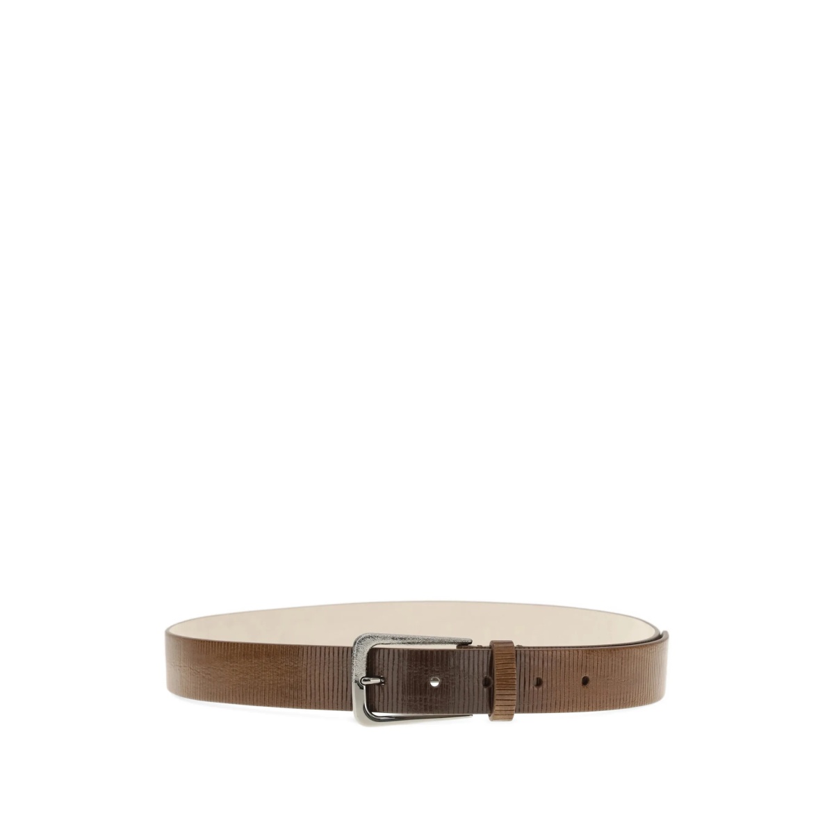 textured buckle leather belt - Img 2