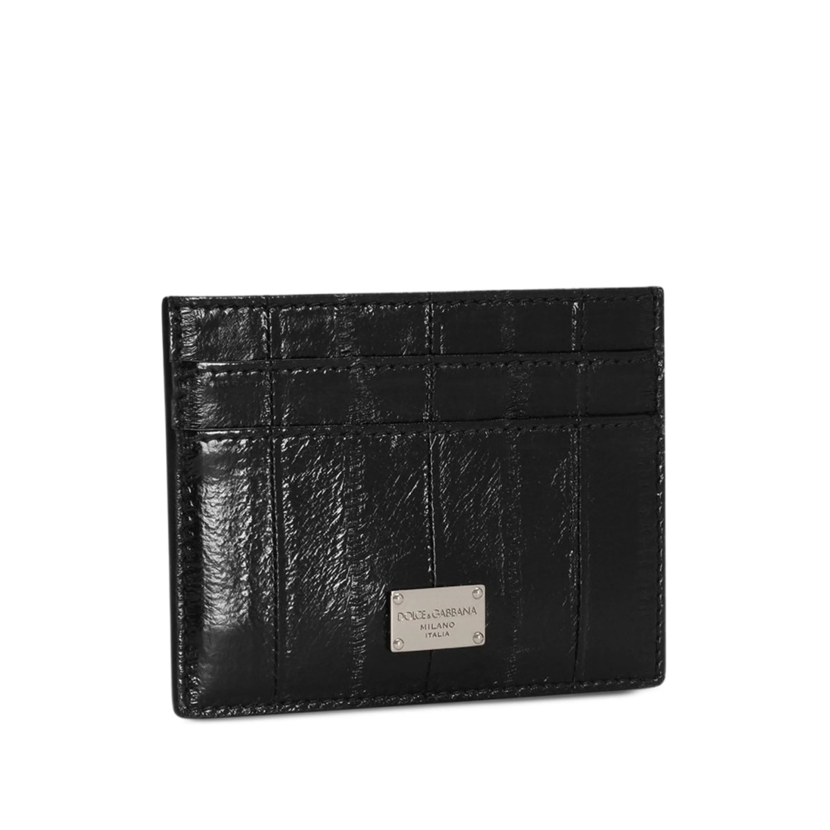 textured leather card holder