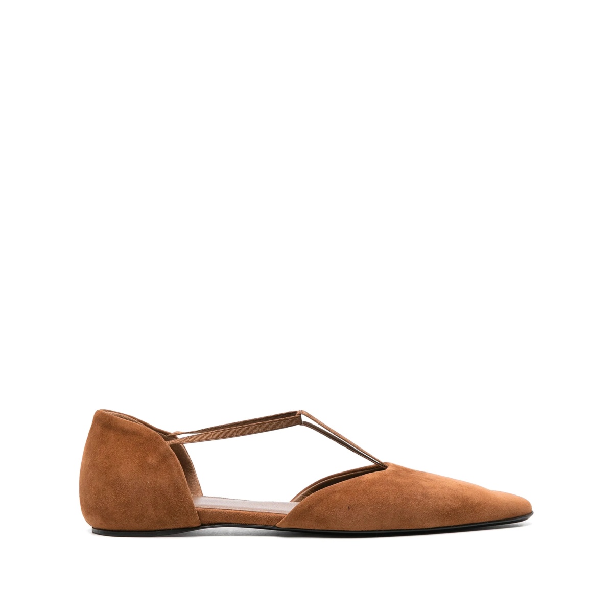 The T-Strap suede ballerina shoes
