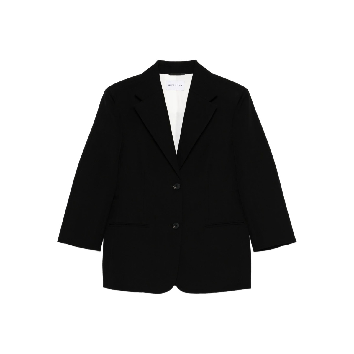 three-button notched-lapel jacket