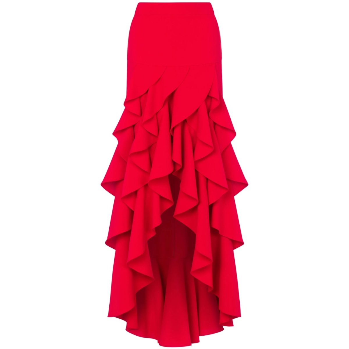tiered asymmetric skirt