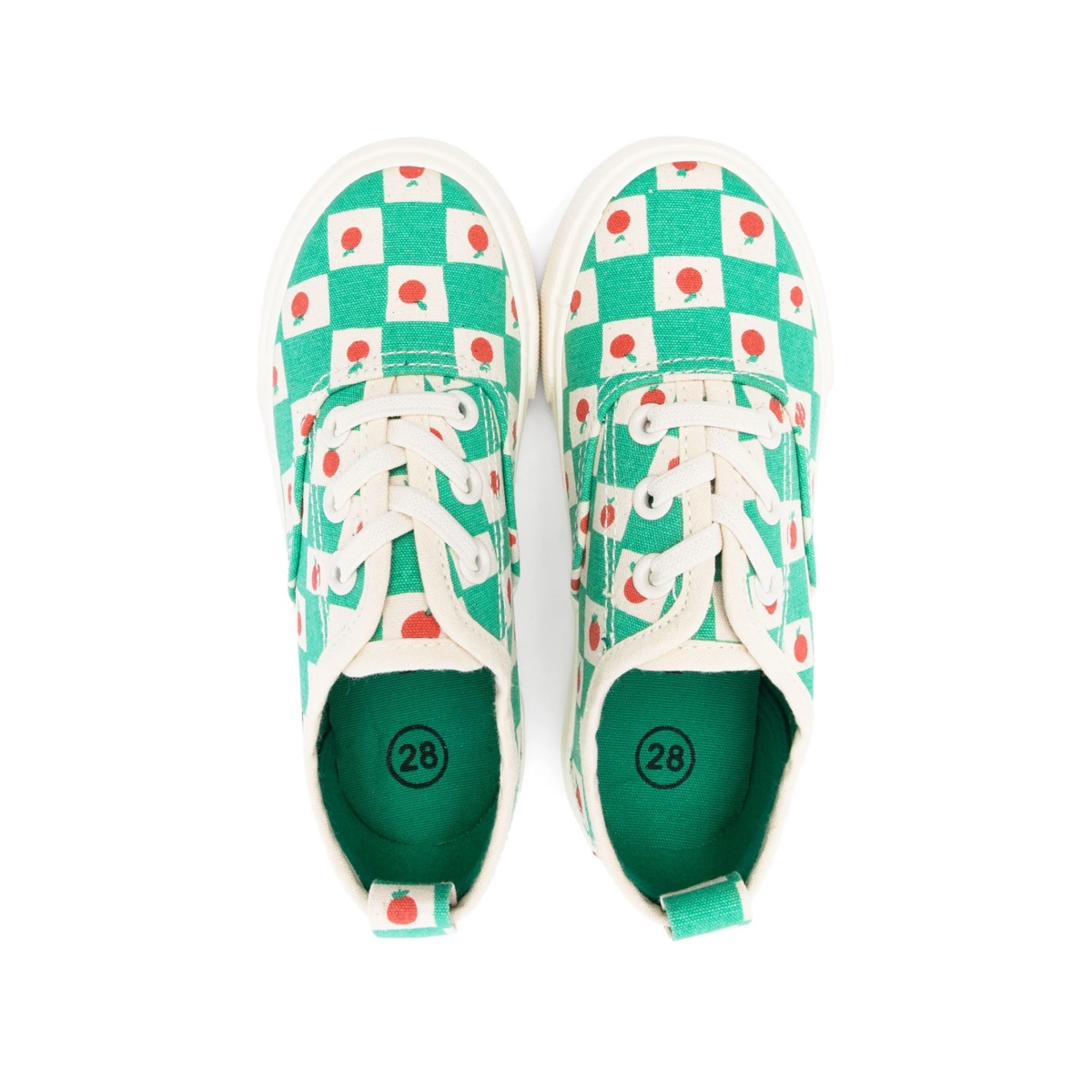 tomato-print checked sneakers - Img 3