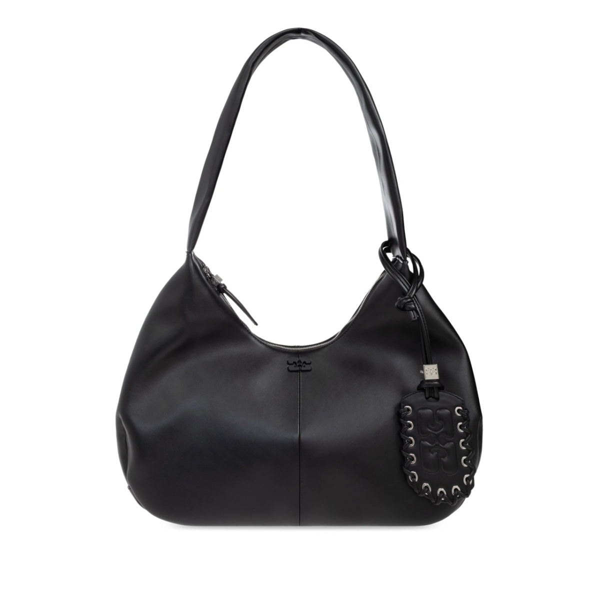 tonal-logo plaque shoulder bag