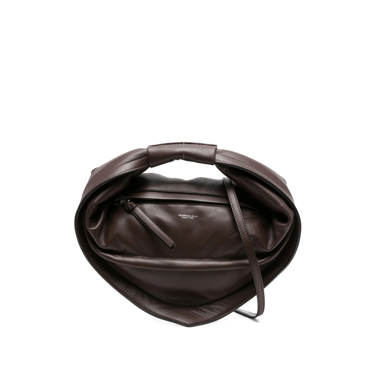 Tortellino leather tote bag