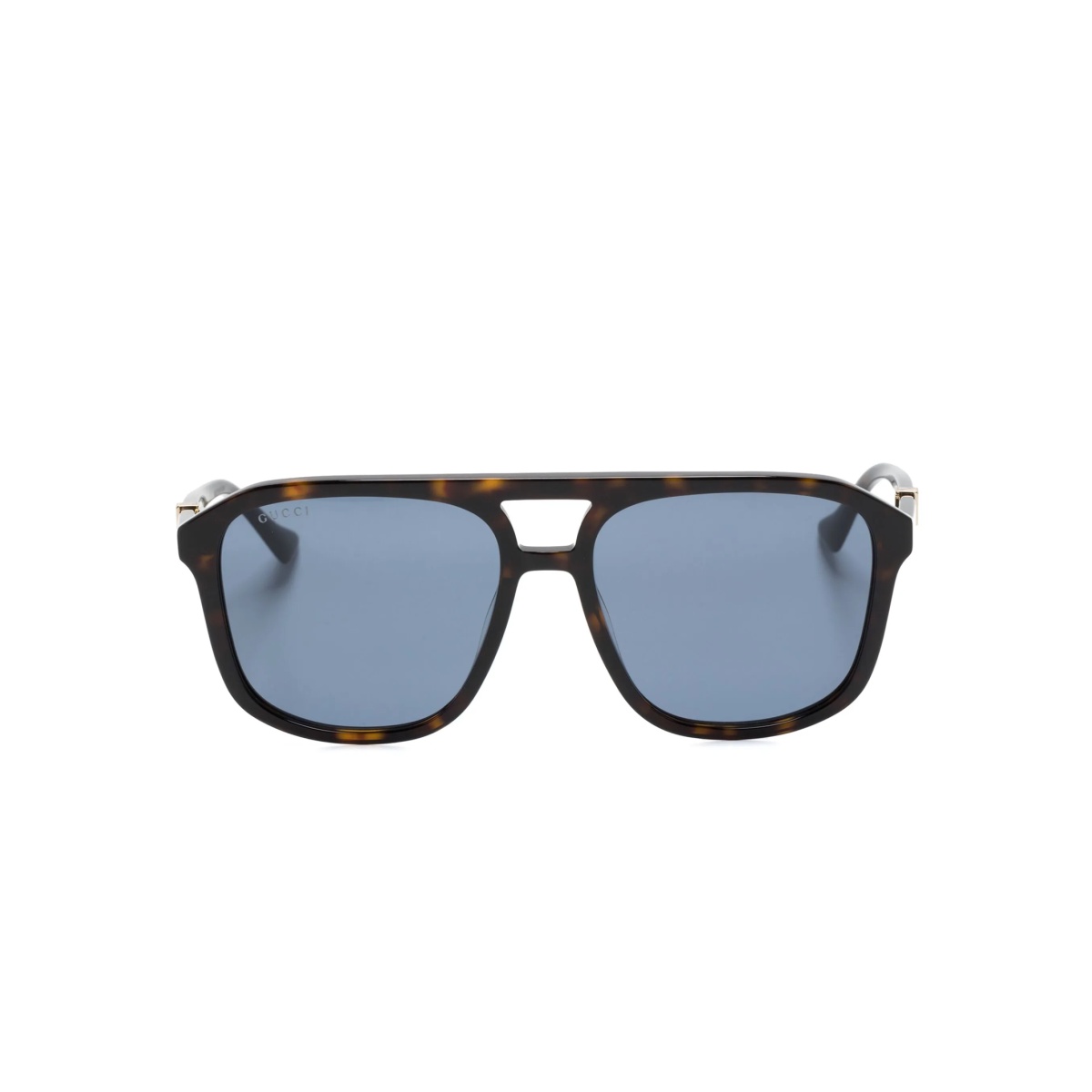 tortoiseshell navigator-frame sunglasses