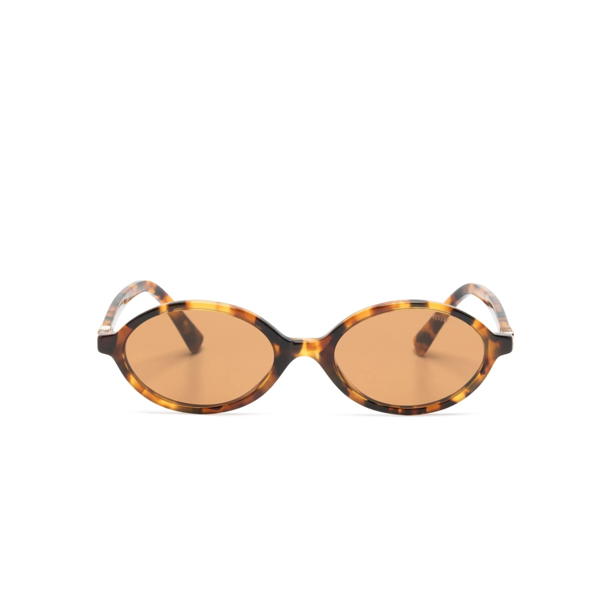 tortoiseshell oval-frame sunglasses