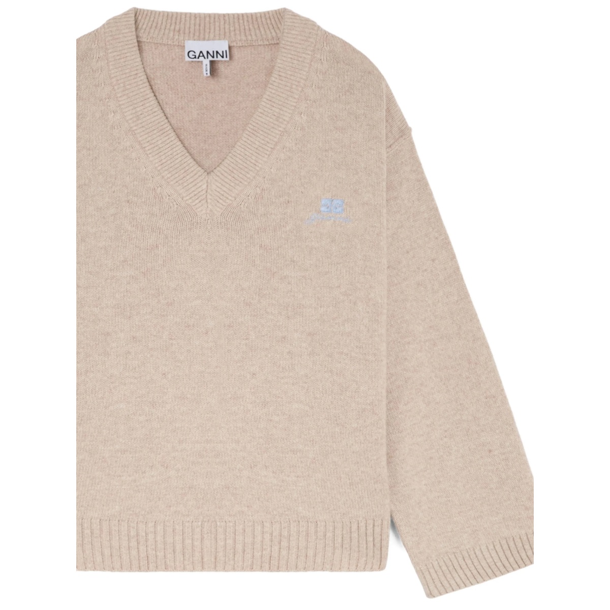 V-neck ribbed sweater - Img 2
