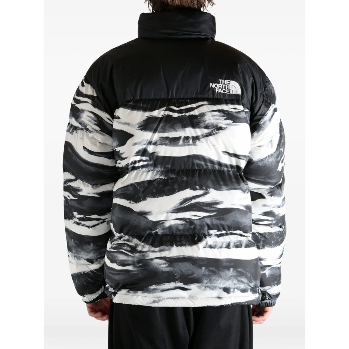 wave-print puffer jacket - Img 4