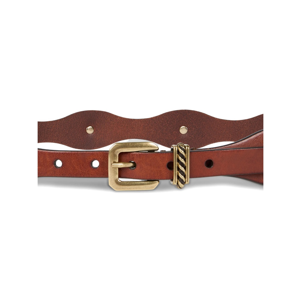 wavy leather belt - Img 2