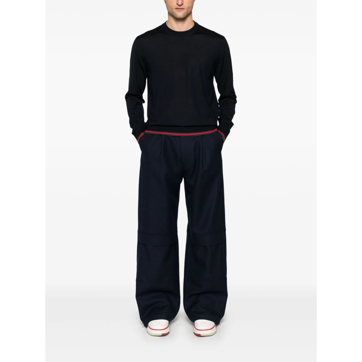 Web-trim wool sweater - Img 2
