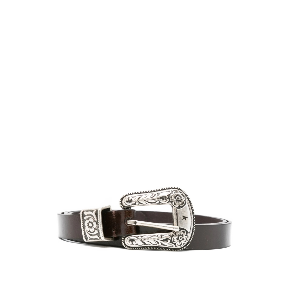 western-buckle leather belt