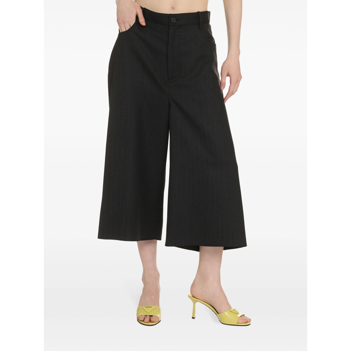 wide-leg cropped trousers - Img 2