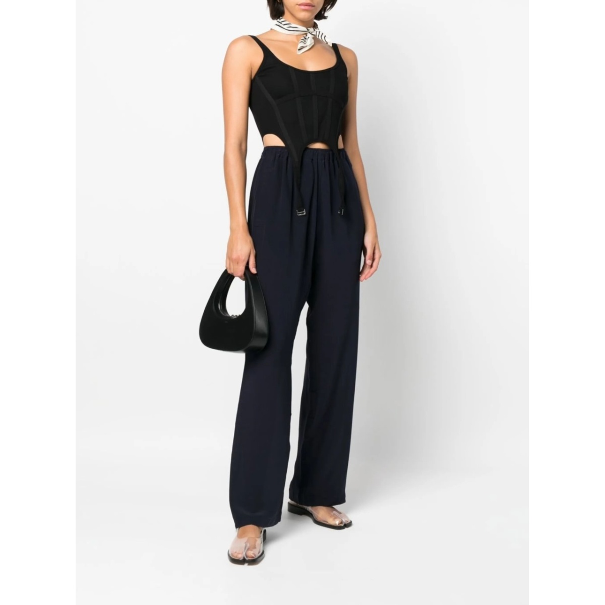 wide-leg high-waisted trousers - Img 2