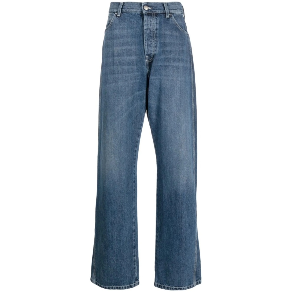 wide-leg panelled jeans