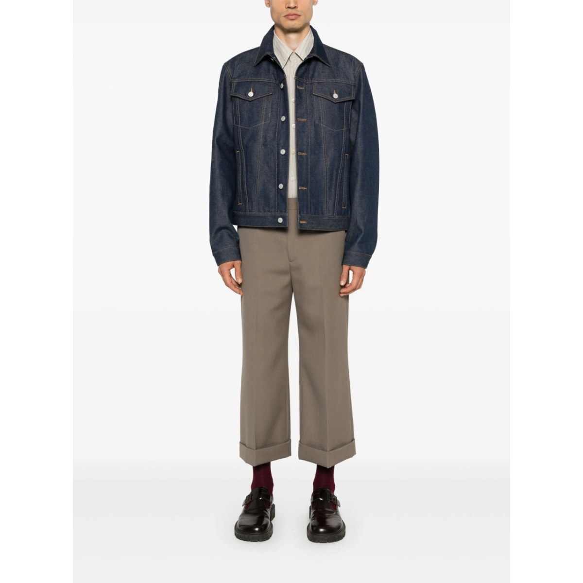 wide-leg wool trousers - Img 2