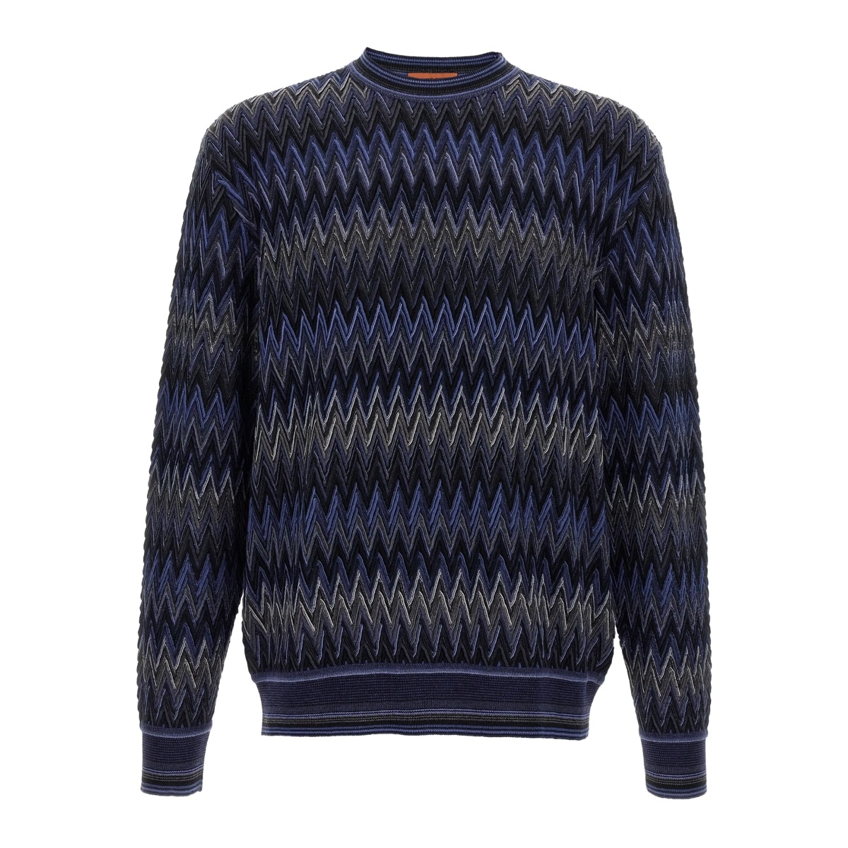 zigzag-pattern wool sweater