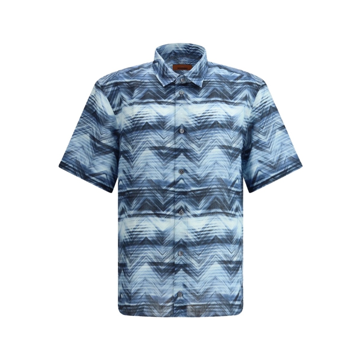 zigzag-print shirt