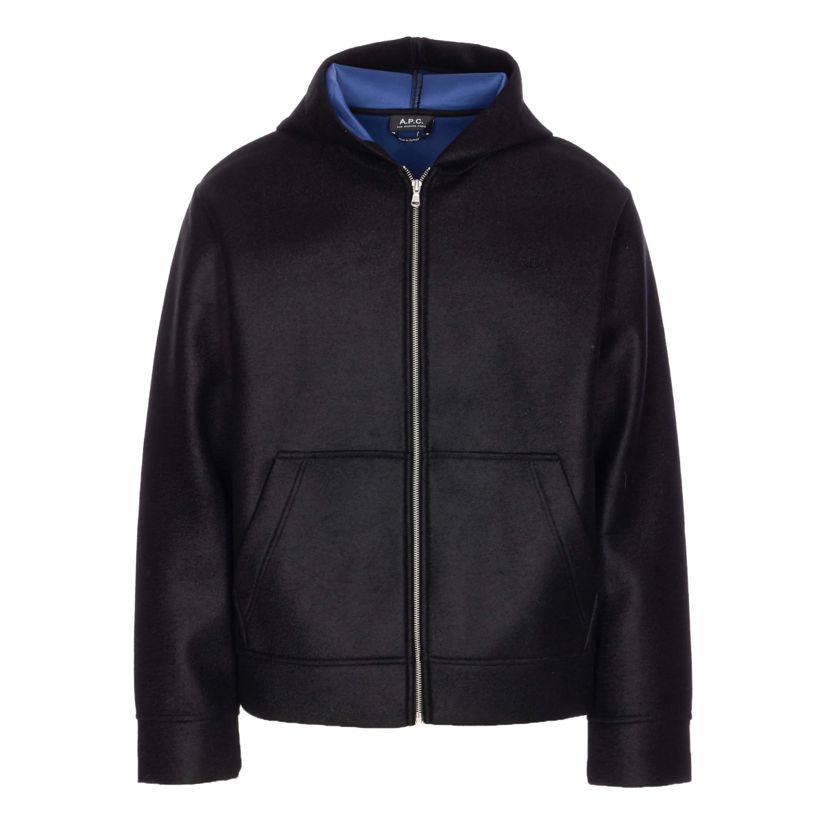 zip-front hoodie