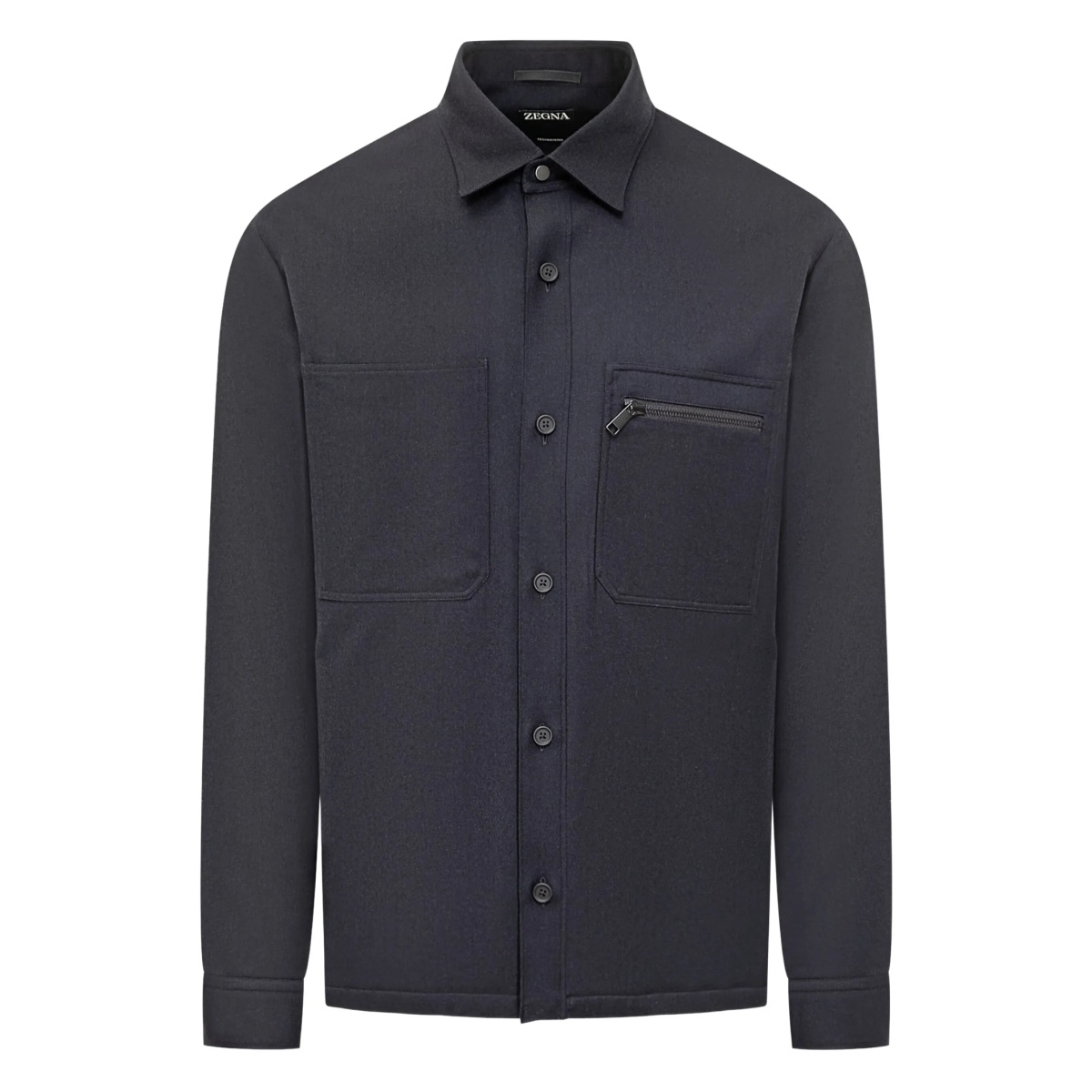 zip-pocket overshirt