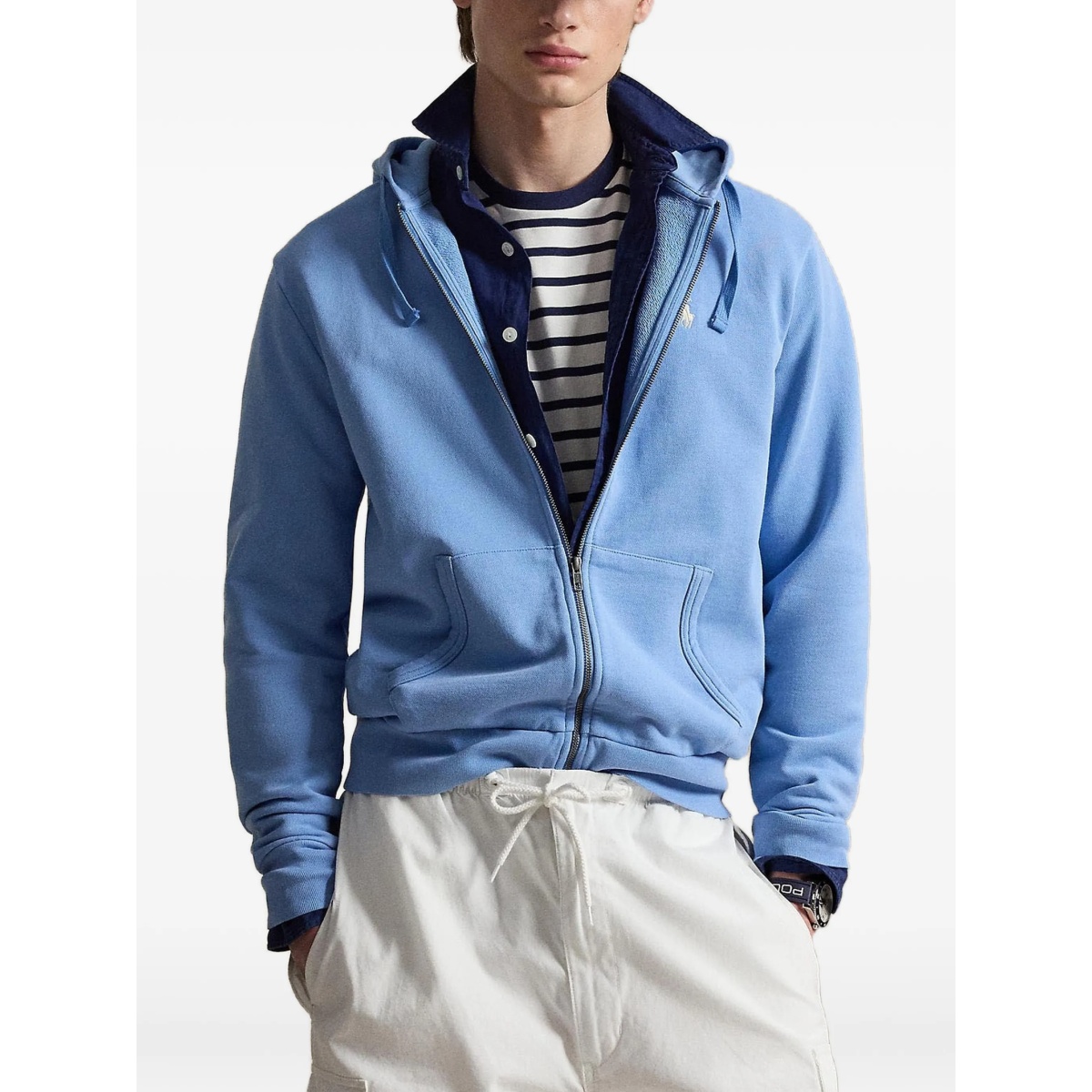 zip-up drawstring hoodie - Img 3