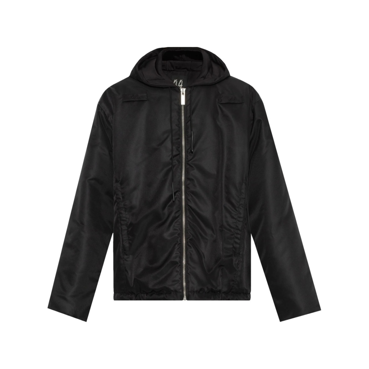 zip-up hooded jacket
