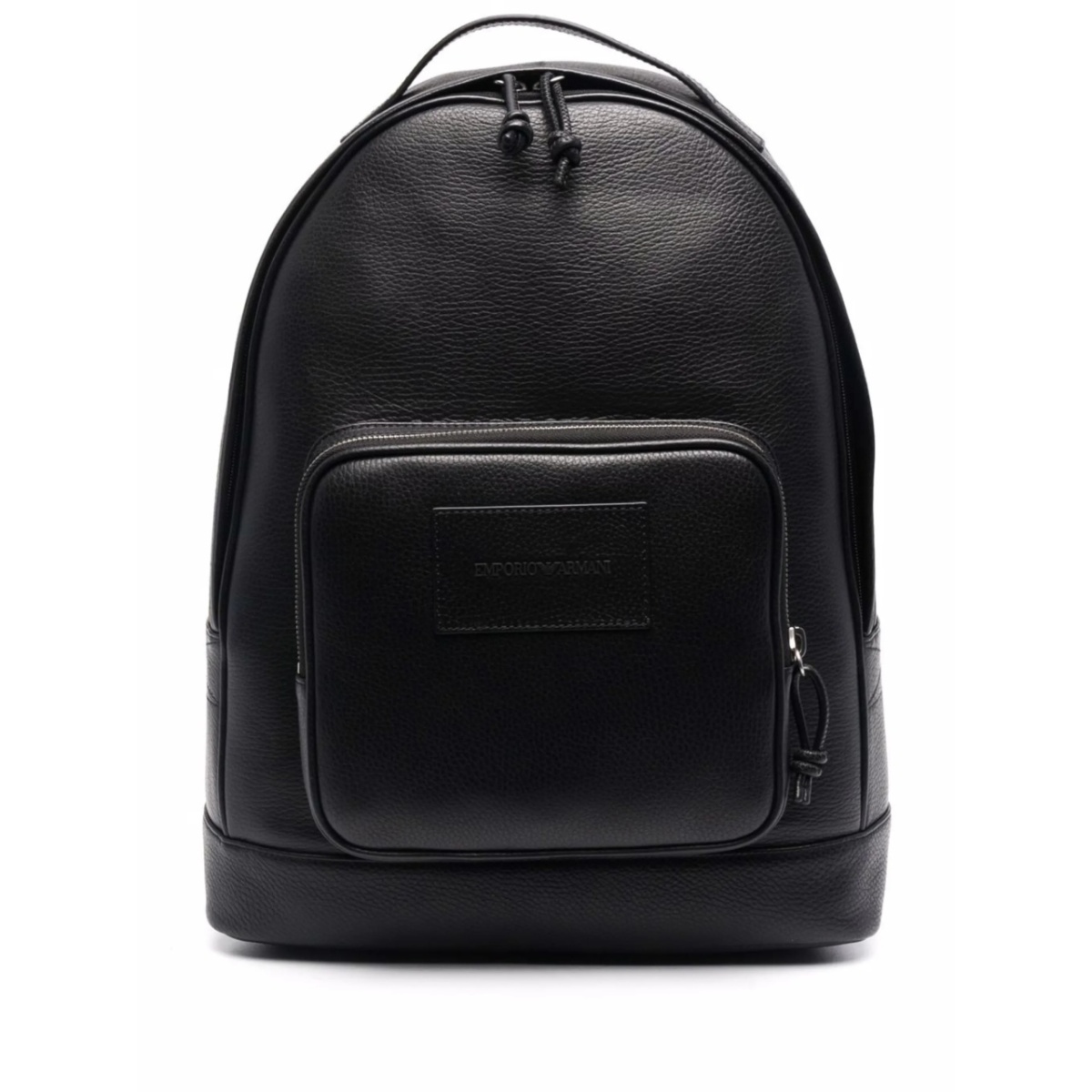 zip-up leather backpack