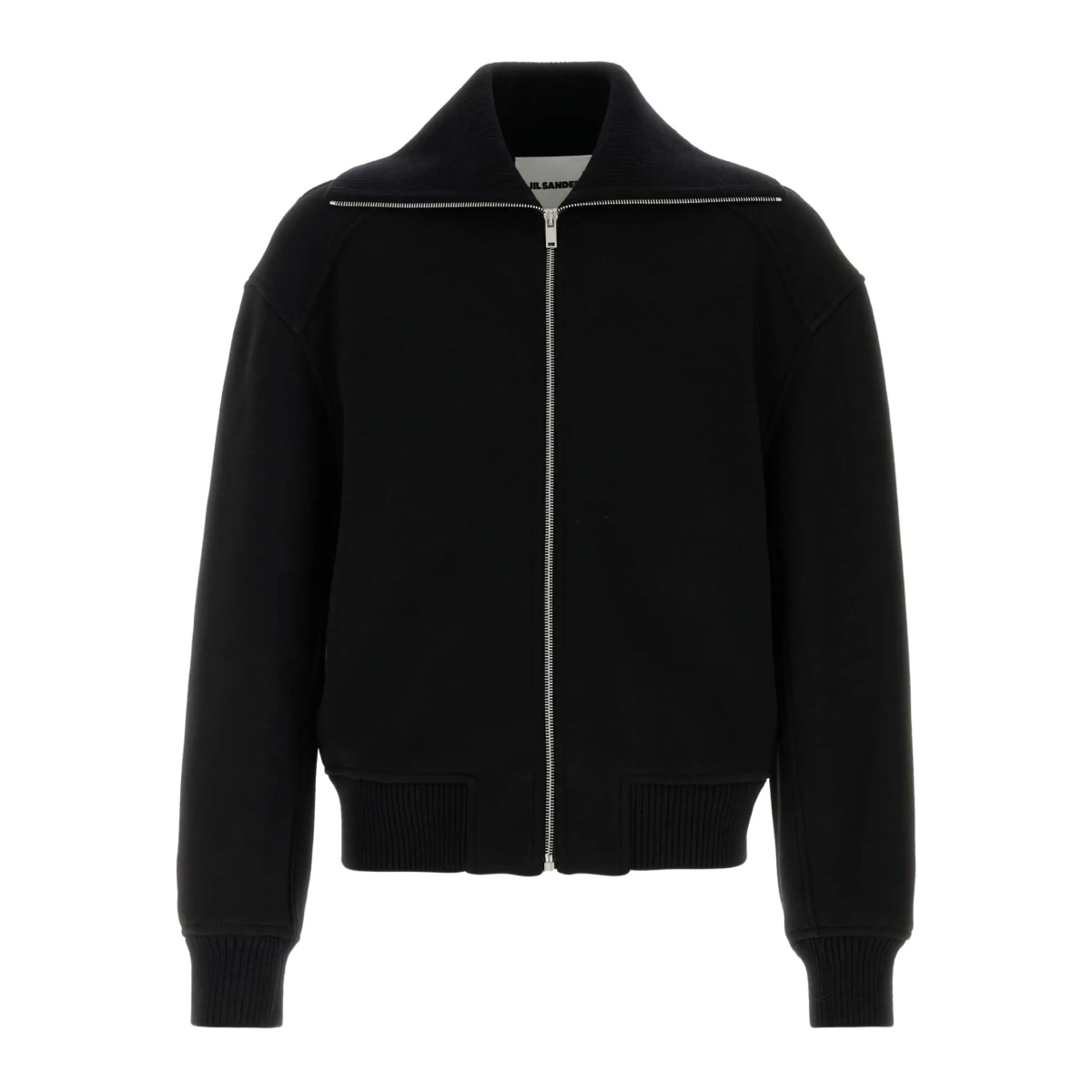 zip-up wool bomber jacket