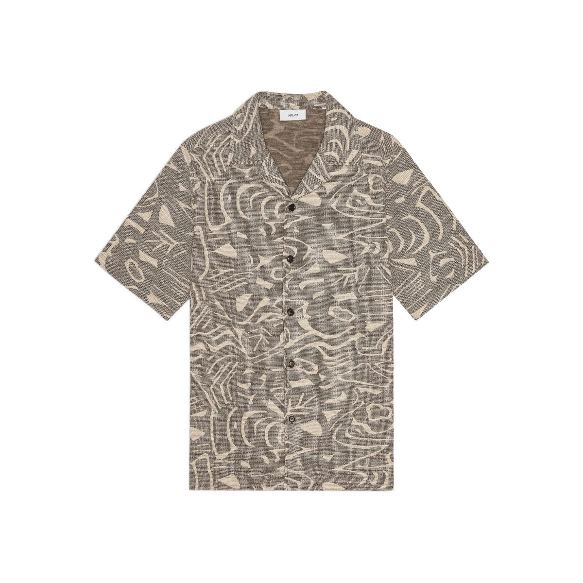 abstract-pattern short-sleeve shirt