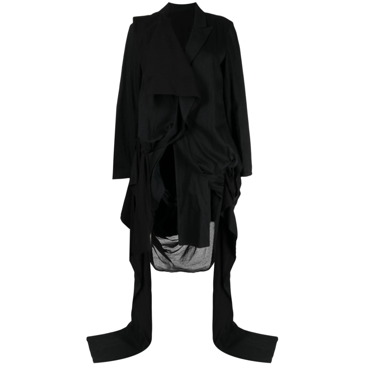 asymmetric-design peak-lapels blazer