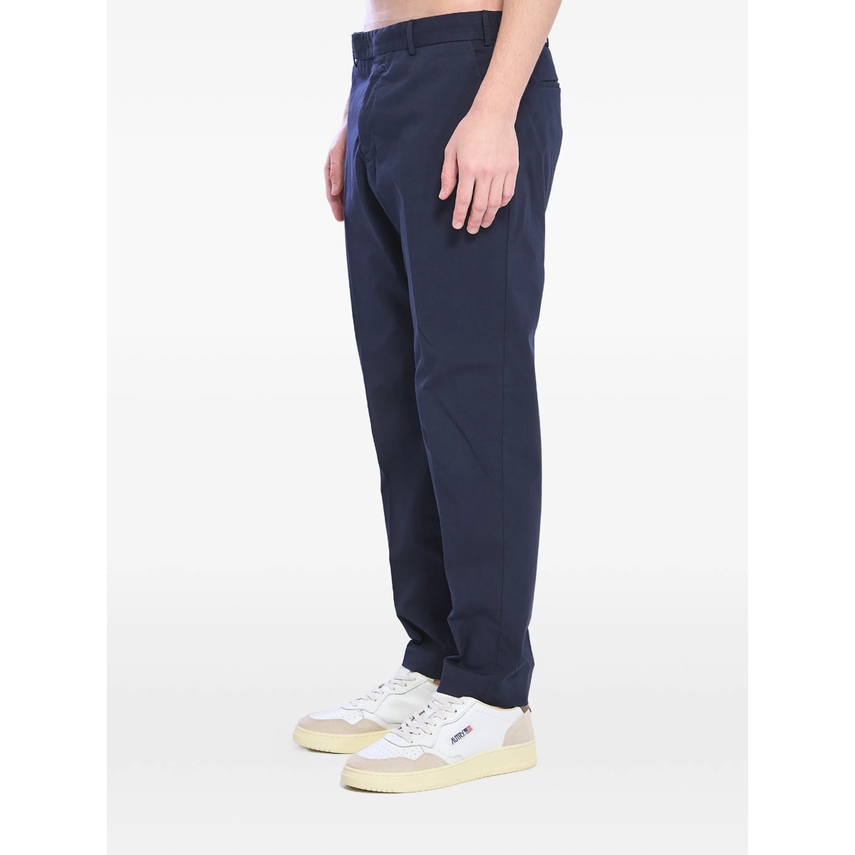 belt loops pressed cotton trousers - Img 3