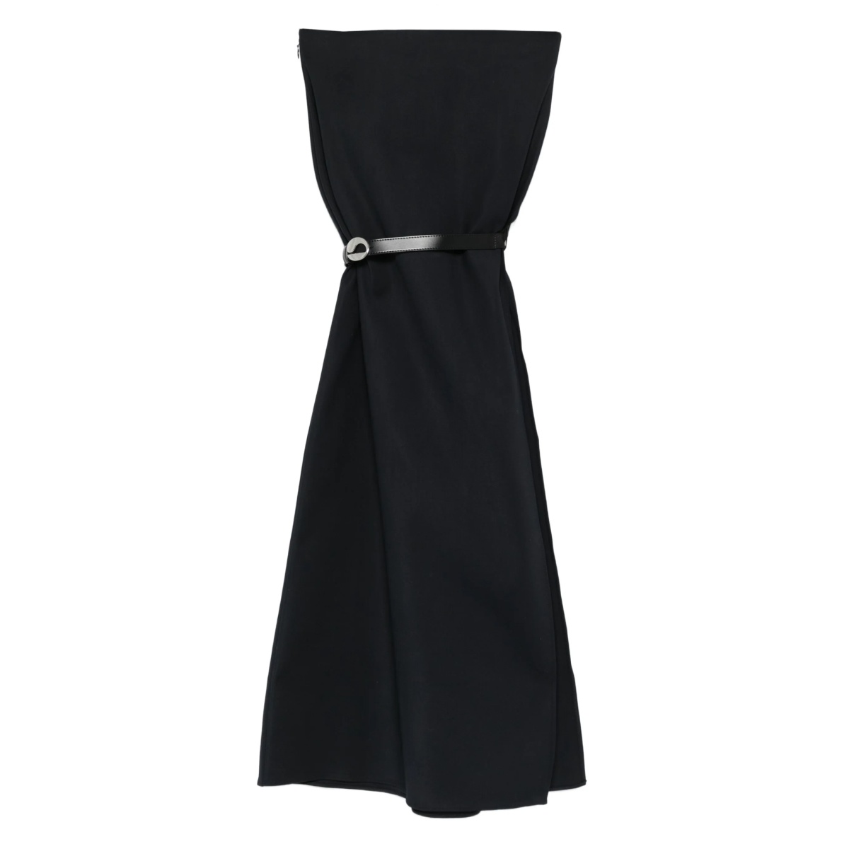 belted oval-buckle mini dress