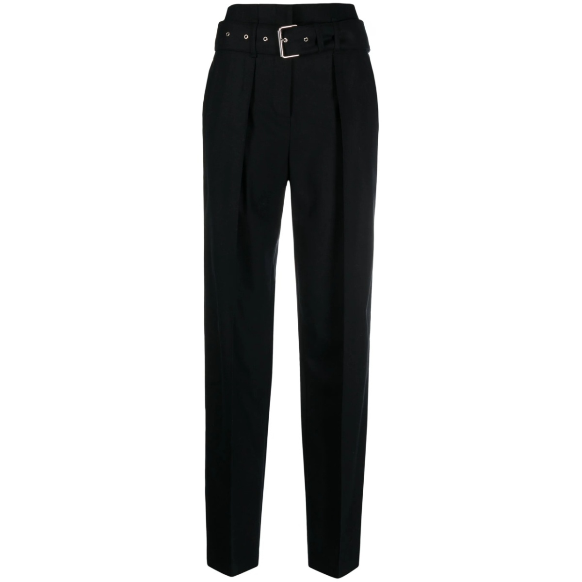 belted tailored trousers