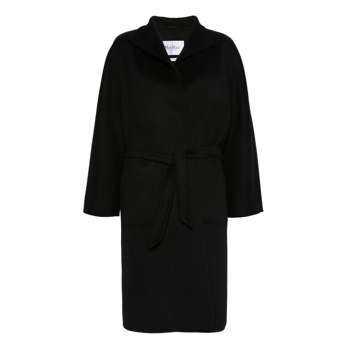 belted wrap cashmere coat